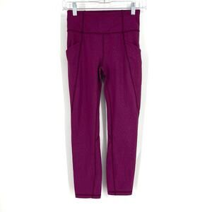 Lululemon Time To Sweat Crop 23" Size 4 Polar Shift Emboss Marval